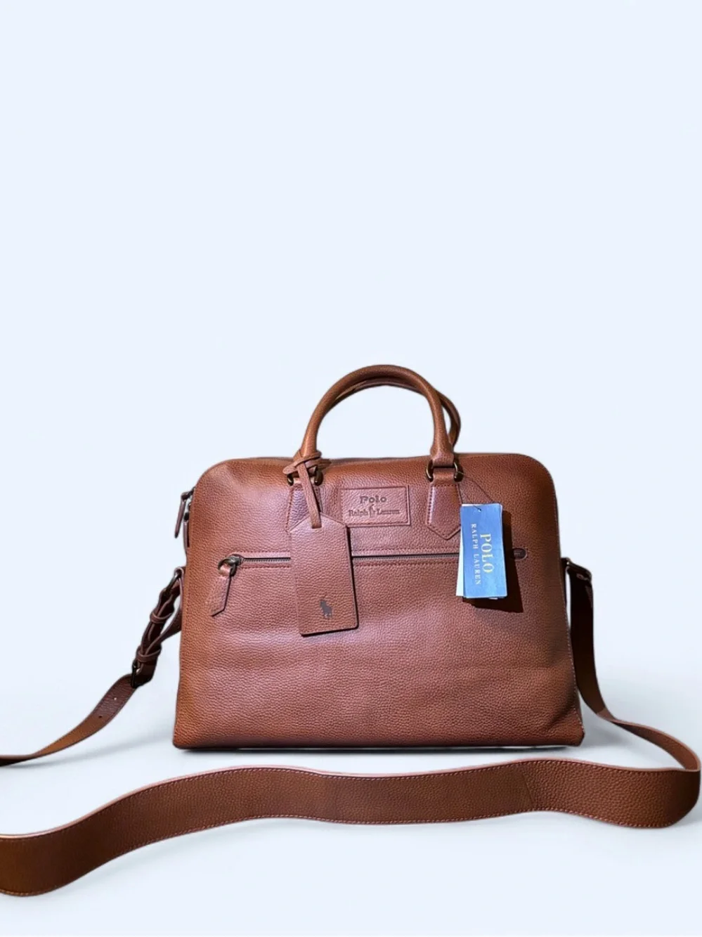 Polo Ralph Lauren Men’s Pebbled Leather Commuter Bag